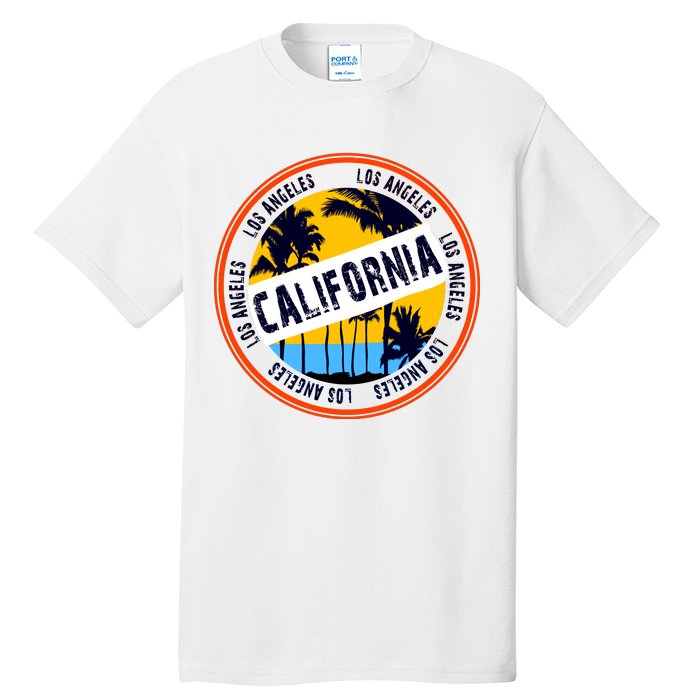 Los Angeles California Retro Circle LA Tall T-Shirt