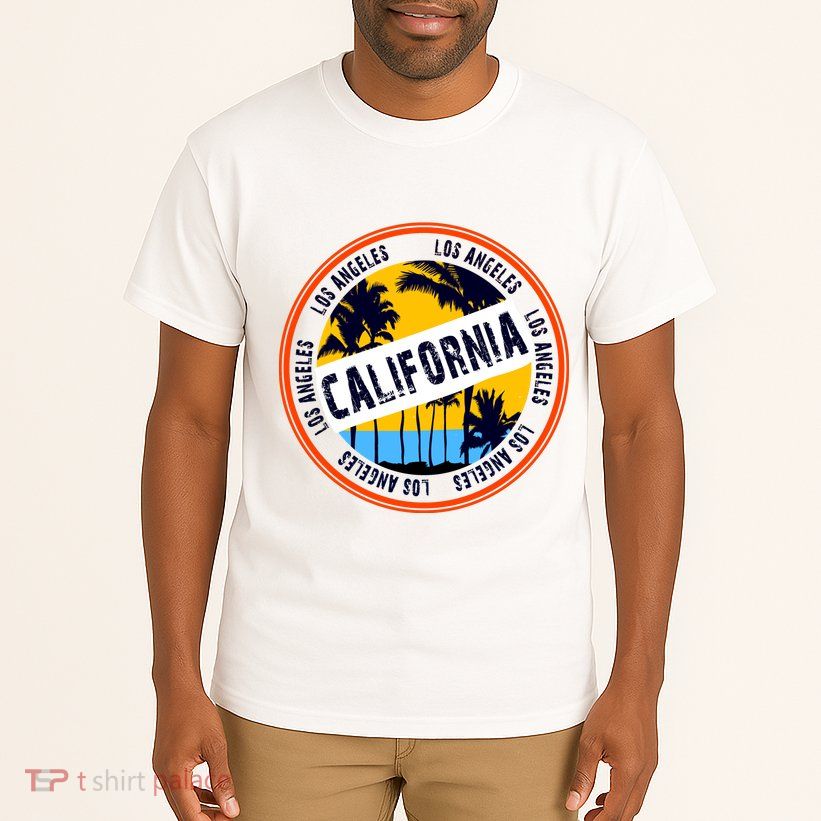 Los Angeles California Retro Circle LA Tall T-Shirt