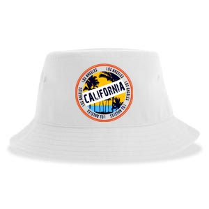 Los Angeles California Retro Circle LA Sustainable Bucket Hat