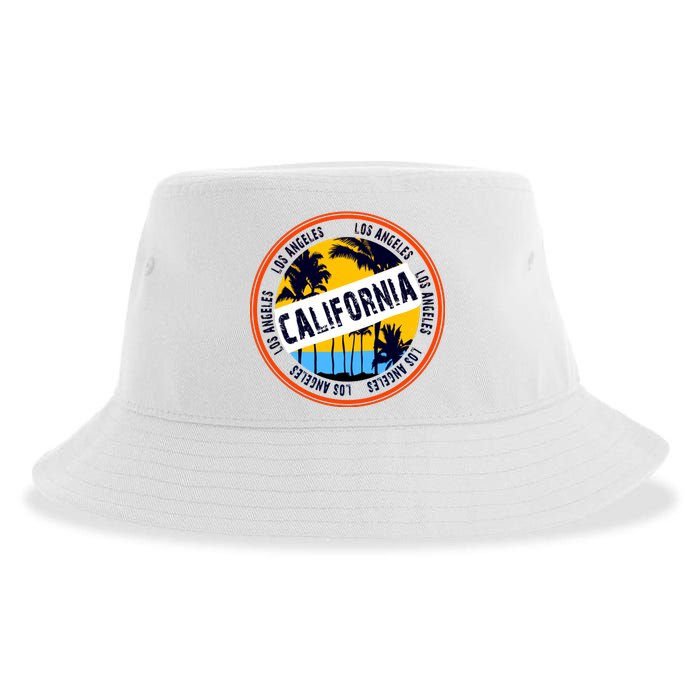 Los Angeles California Retro Circle LA Sustainable Bucket Hat