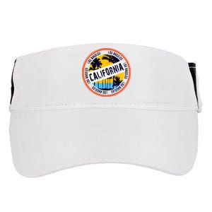 Los Angeles California Retro Circle LA Adult Drive Performance Visor