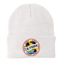 Los Angeles California Retro Circle LA Knit Cap Winter Beanie