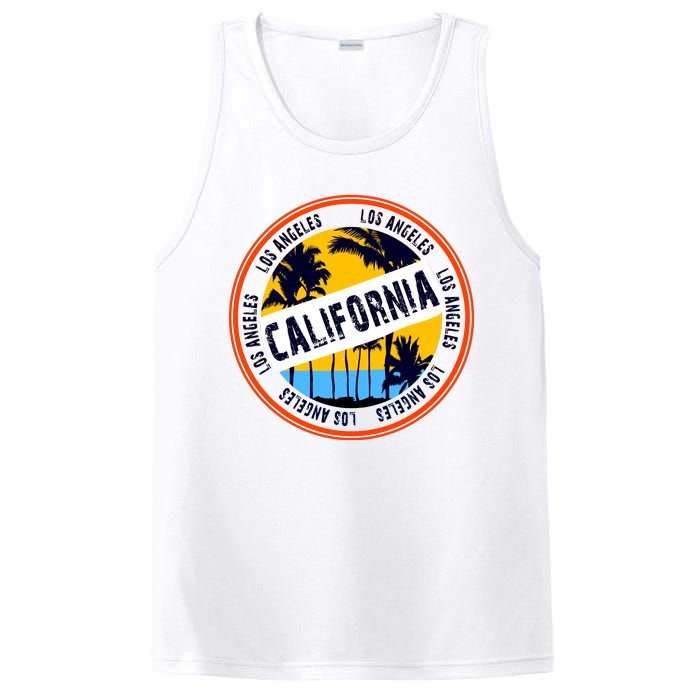 Los Angeles California Retro Circle LA PosiCharge Competitor Tank