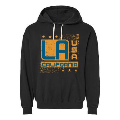 Los Angeles California Vintage Style LA Garment-Dyed Fleece Hoodie