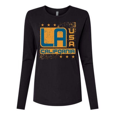 Los Angeles California Vintage Style LA Womens Cotton Relaxed Long Sleeve T-Shirt