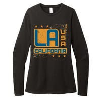 Los Angeles California Vintage Style LA Womens CVC Long Sleeve Shirt