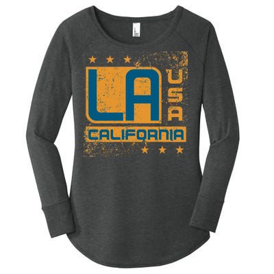 Los Angeles California Vintage Style LA Women's Perfect Tri Tunic Long Sleeve Shirt