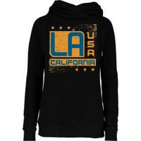 Los Angeles California Vintage Style LA Womens Funnel Neck Pullover Hood