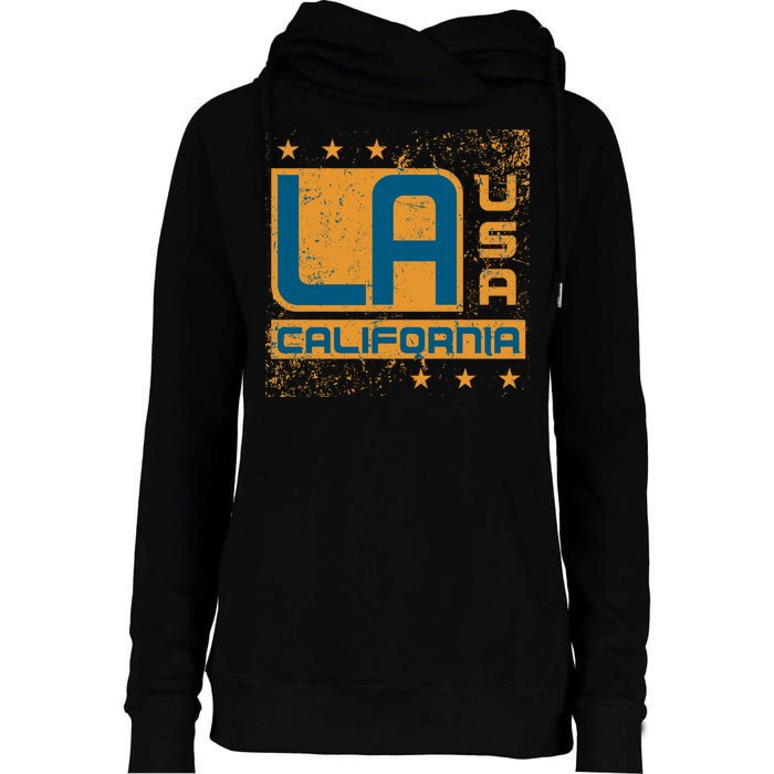 Los Angeles California Vintage Style LA Womens Funnel Neck Pullover Hood