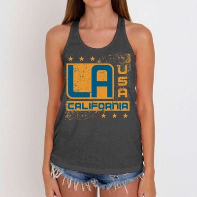 Los Angeles California Vintage Style LA Women's Knotted Racerback Tank