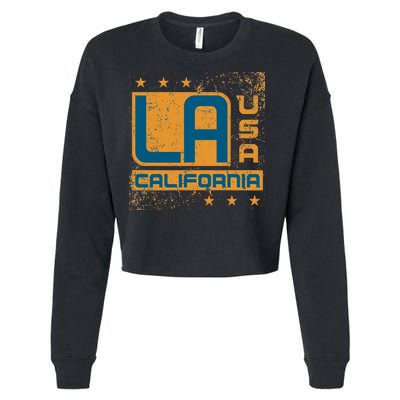 Los Angeles California Vintage Style LA Cropped Pullover Crew