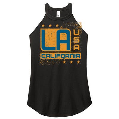 Los Angeles California Vintage Style LA Women's Perfect Tri Rocker Tank