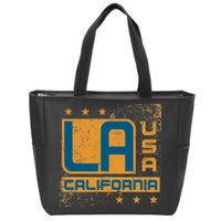 Los Angeles California Vintage Style LA Zip Tote Bag