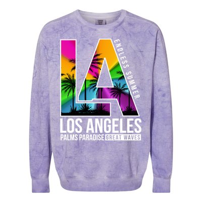 Los Angeles Endless Summer Colorblast Crewneck Sweatshirt