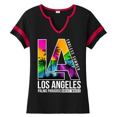 Los Angeles Endless Summer Ladies Halftime Notch Neck Tee