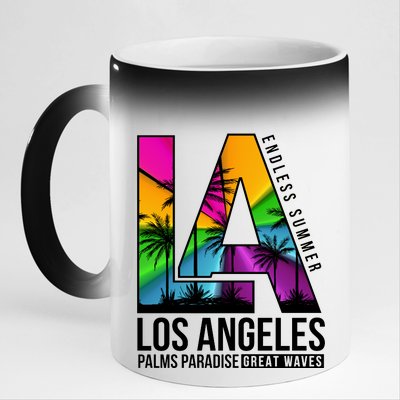 Los Angeles Endless Summer 11oz Black Color Changing Mug