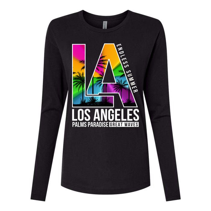 Los Angeles Endless Summer Womens Cotton Relaxed Long Sleeve T-Shirt