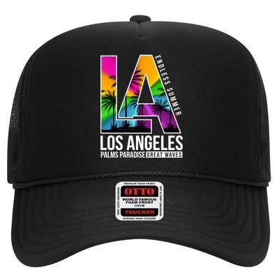 Los Angeles Endless Summer High Crown Mesh Back Trucker Hat