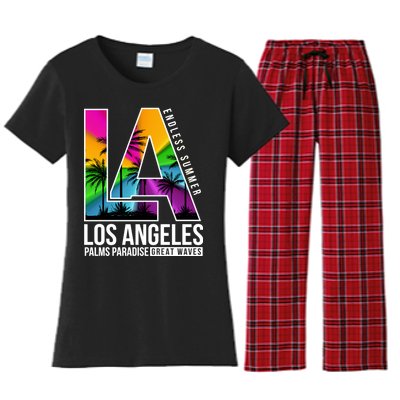 Los Angeles Endless Summer Women's Flannel Pajama Set