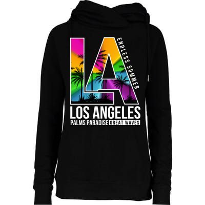 Los Angeles Endless Summer Womens Funnel Neck Pullover Hood