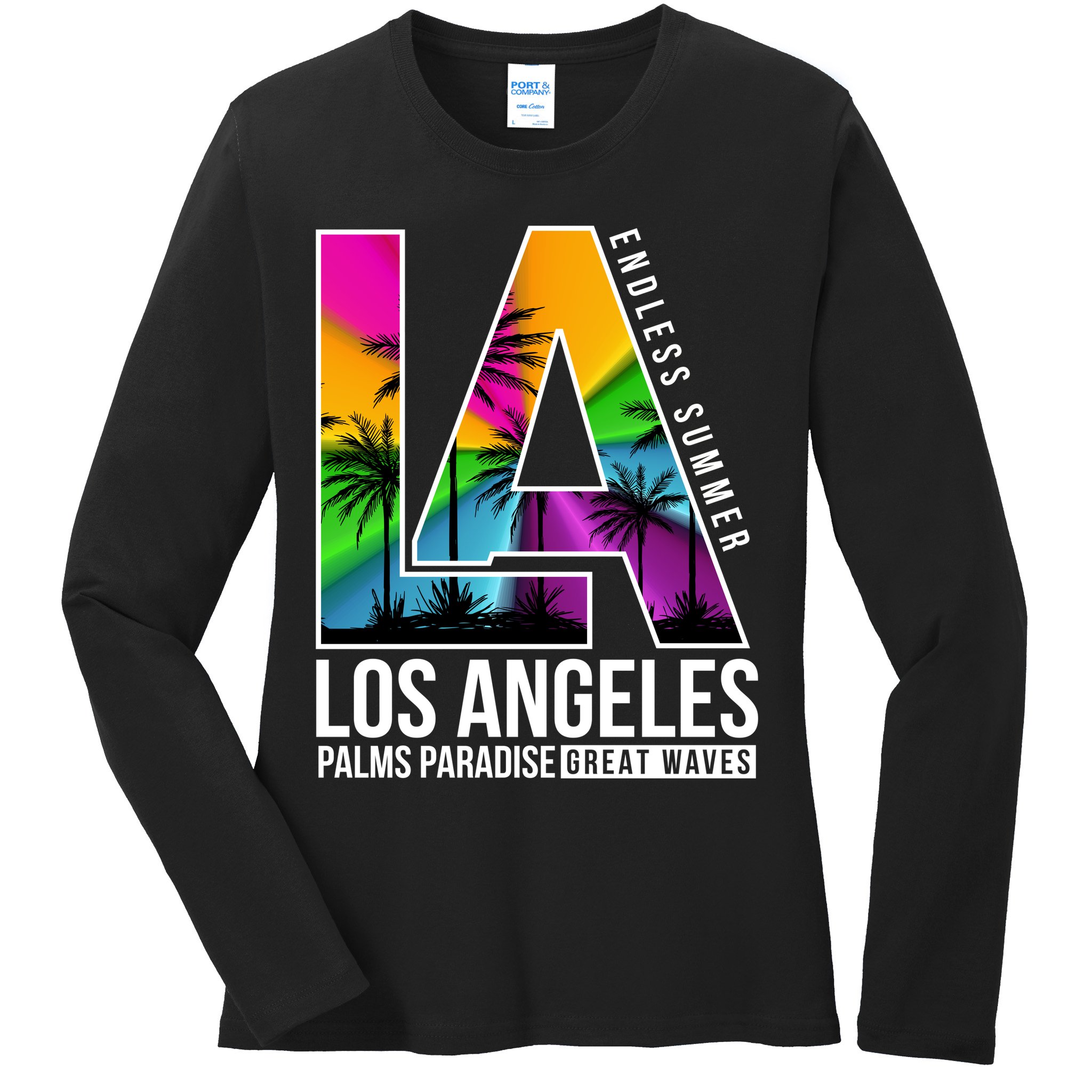 Los Angeles Endless Summer Ladies Long Sleeve Shirt