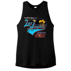 Los Angeles Est 1781 Retro Ladies PosiCharge Tri-Blend Wicking Tank