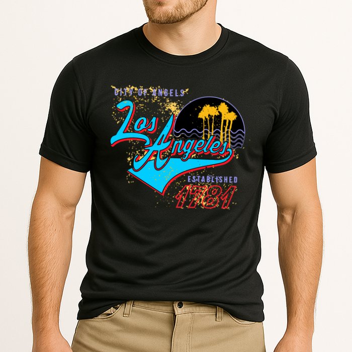 Los Angeles Est 1781 Retro Cooling Performance Crew T-Shirt