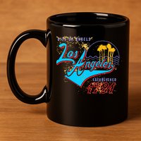 Los Angeles Est 1781 Retro 11oz C Handle Ceramic Mug