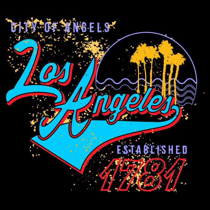 Los Angeles Est 1781 Retro Tie-Dye T-Shirt