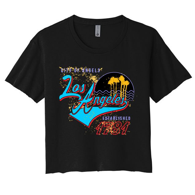 Los Angeles Est 1781 Retro Crop Top
