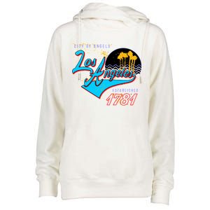 Los Angeles Est 1781 Retro Womens Funnel Neck Pullover Hood