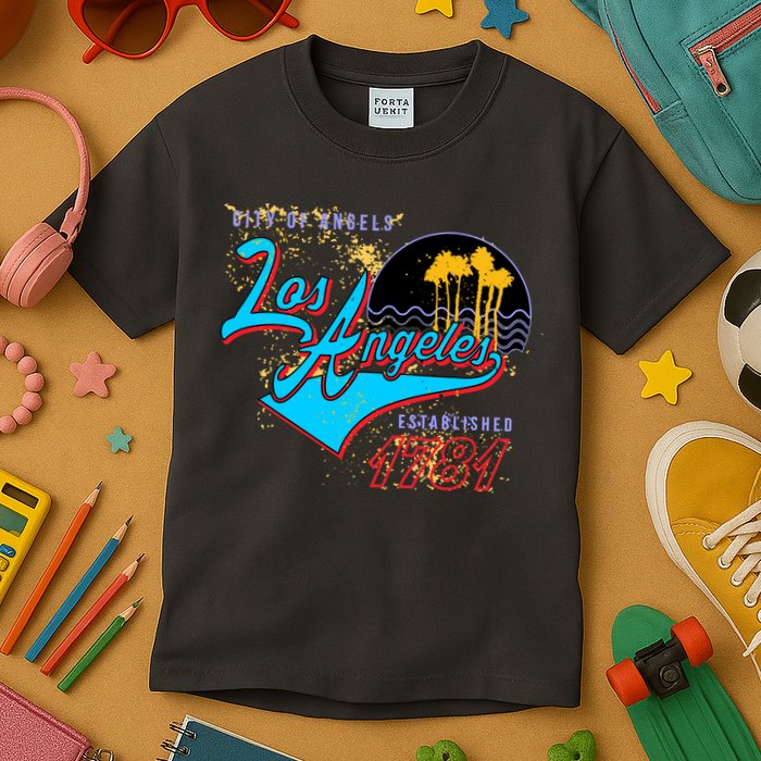 Los Angeles Est 1781 Retro Kids T-Shirt