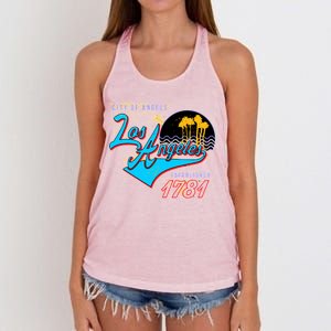 Los Angeles Est 1781 Retro Women's Knotted Racerback Tank