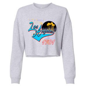 Los Angeles Est 1781 Retro Cropped Pullover Crew