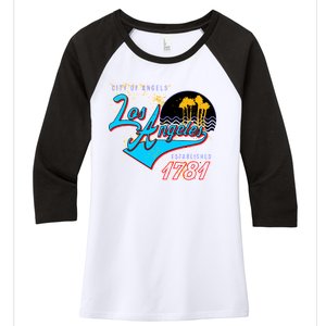 Los Angeles Est 1781 Retro Women's Tri-Blend 3/4-Sleeve Raglan Shirt