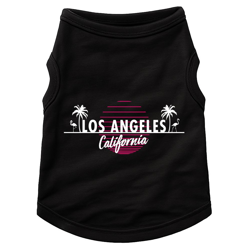 Los Angeles Retro Palm Trees Doggie Tank