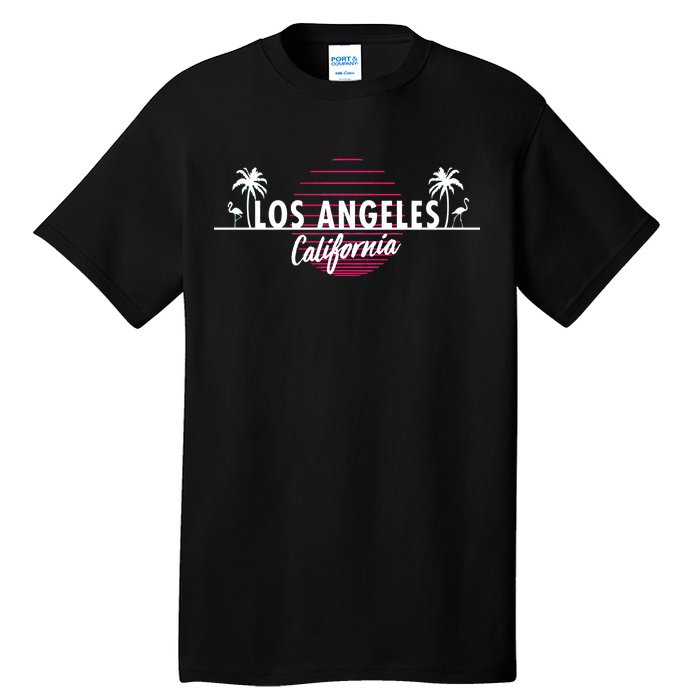 Los Angeles Retro Palm Trees Tall T-Shirt