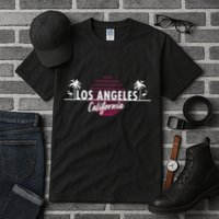 Los Angeles Retro Palm Trees Tall T-Shirt