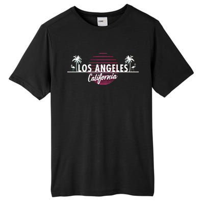 Los Angeles Retro Palm Trees Tall Fusion ChromaSoft Performance T-Shirt