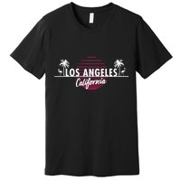 Los Angeles Retro Palm Trees Premium T-Shirt