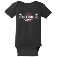 Los Angeles Retro Palm Trees Baby Bodysuit