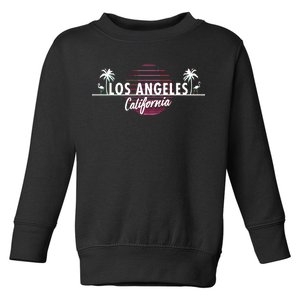 Los Angeles Retro Palm Trees Toddler Sweatshirt