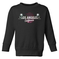 Los Angeles Retro Palm Trees Toddler Sweatshirt