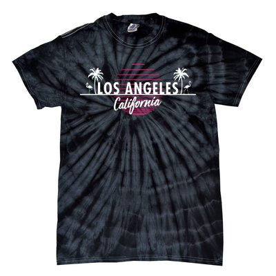 Los Angeles Retro Palm Trees Tie-Dye T-Shirt