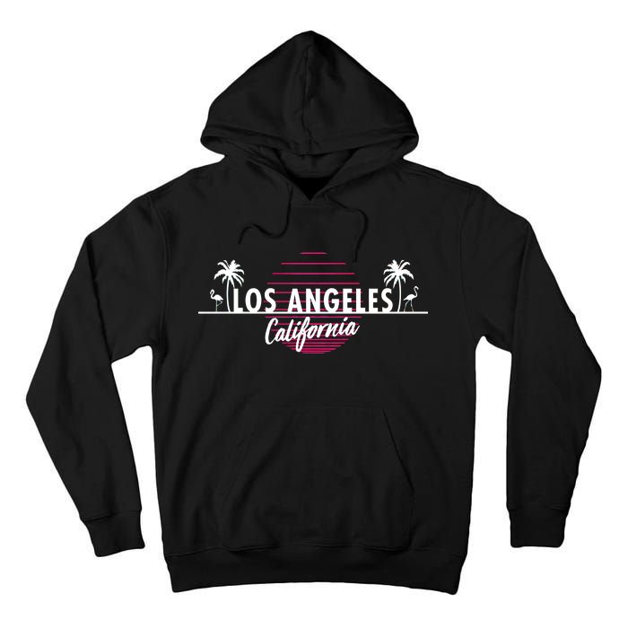 Los Angeles Retro Palm Trees Tall Hoodie