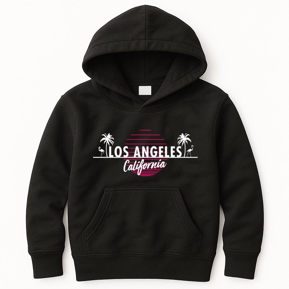 Los Angeles Retro Palm Trees Kids Hoodie