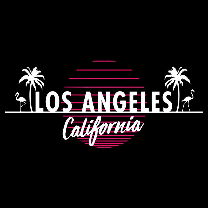 Los Angeles Retro Palm Trees Wool Snapback Cap