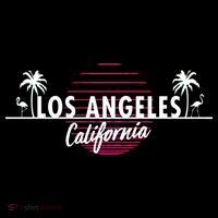 Los Angeles Retro Palm Trees Zip Tote Bag