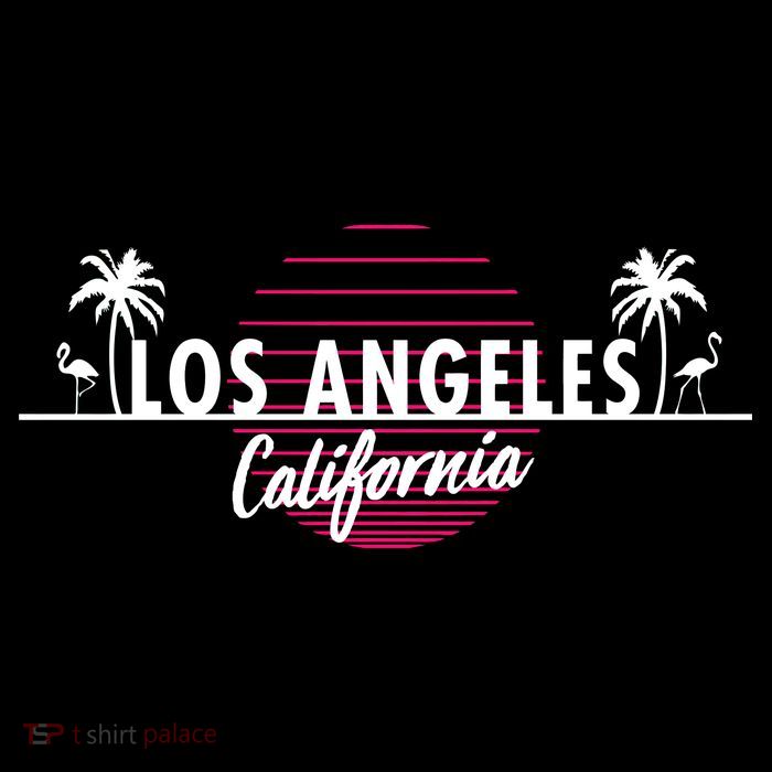 Los Angeles Retro Palm Trees Zip Tote Bag
