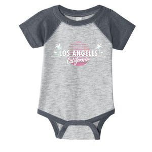 Los Angeles Retro Palm Trees Infant Baby Jersey Bodysuit